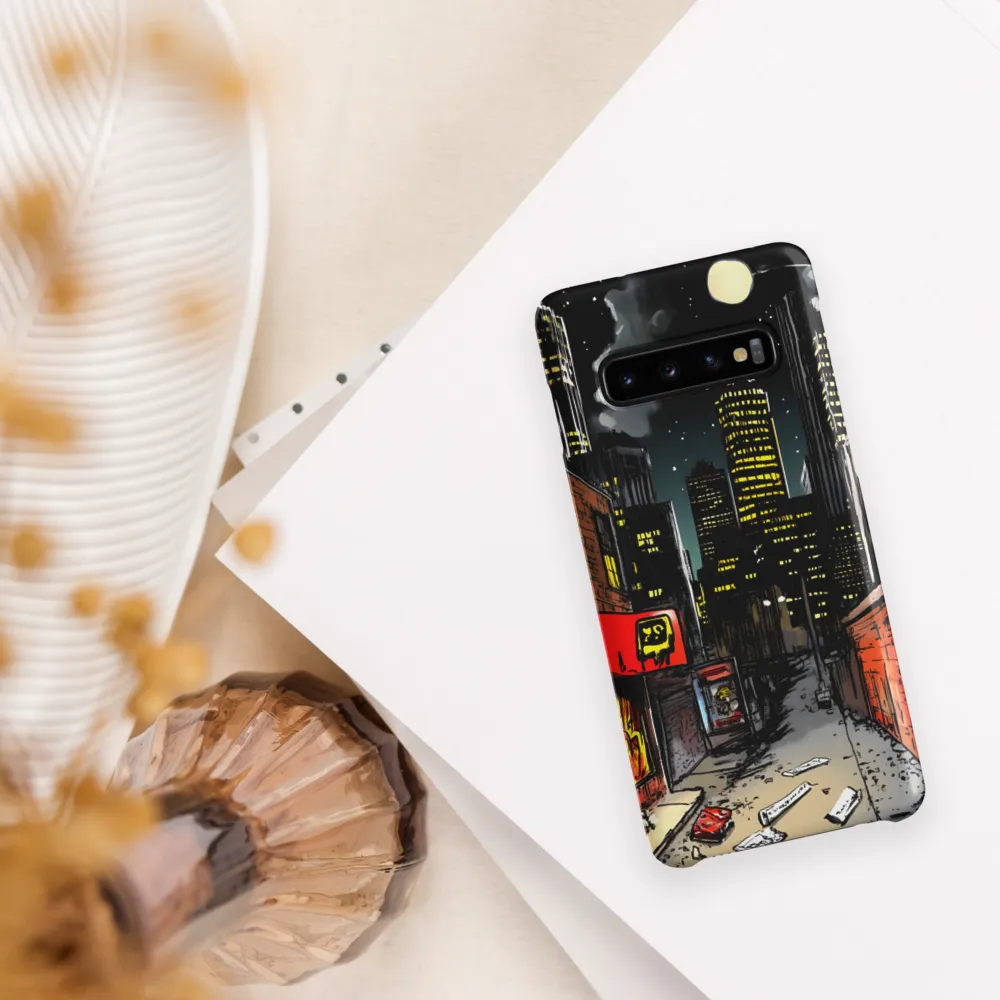 Nocturnal Cityscape: The Hidden Alley | Phone Case |  S10 | Snap Case | Matte