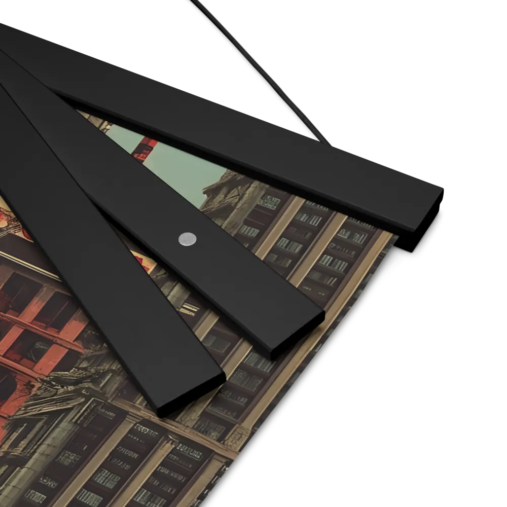 A Glimpse of Tomorrow: Urban Ambition | Poster With Black Wood Hanger | 16″×16″