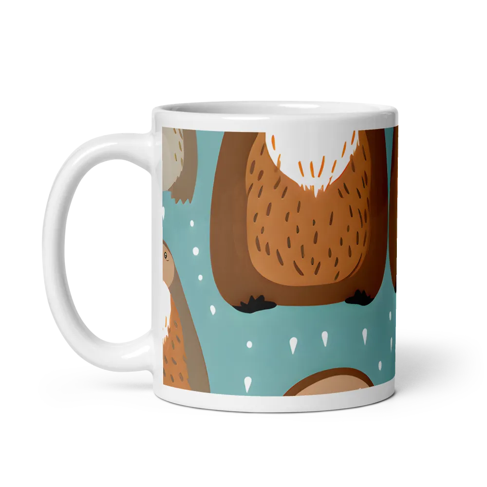 Whimsical Otter Pattern | Mug with White inside | 11 oz