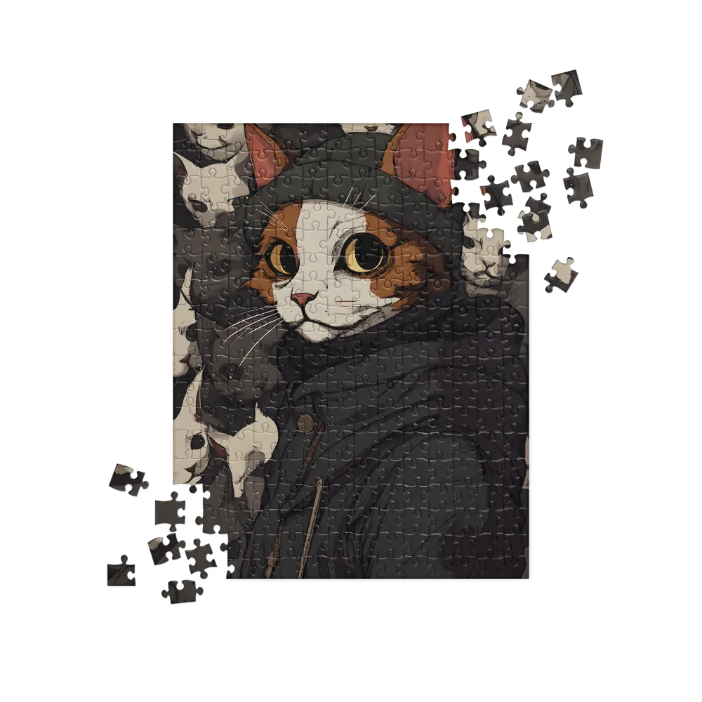 Whimsical Cat Portrait | Jigsaw Puzzle | 252/520 pieces