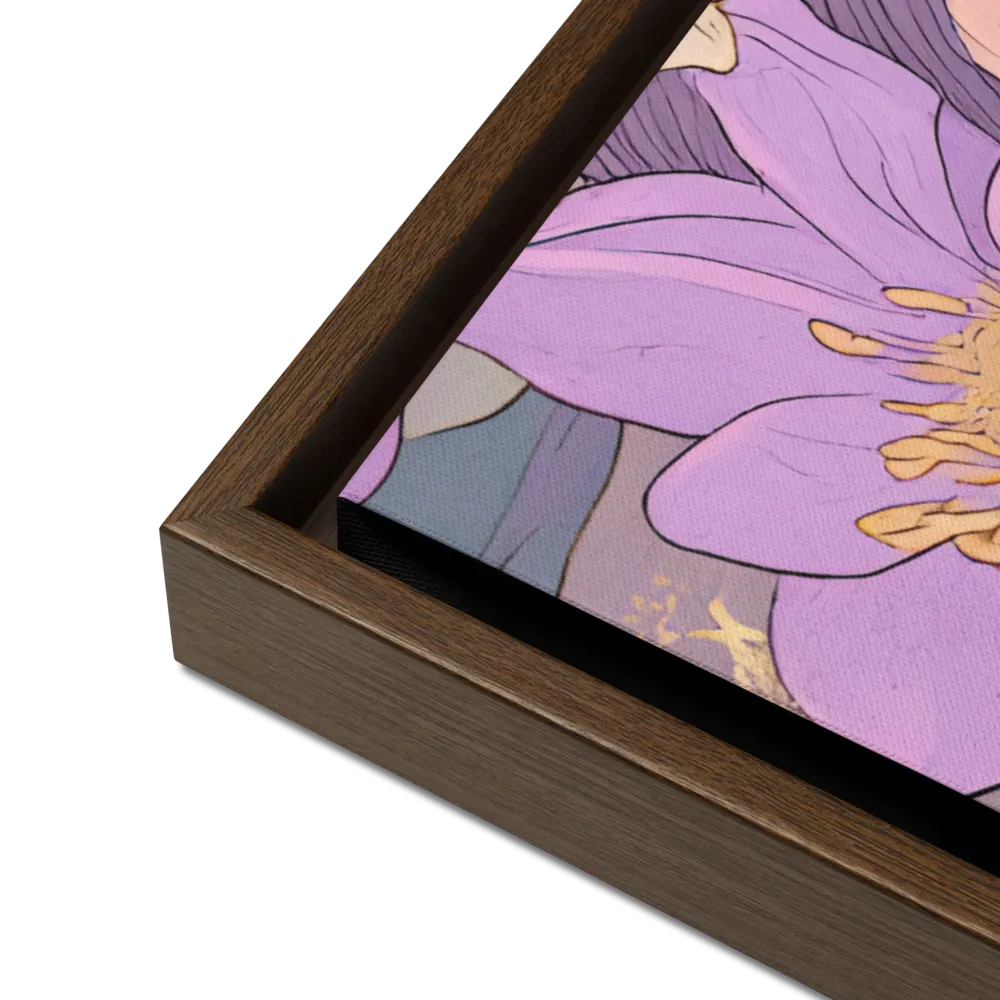 Harmony in Bloom | Canvas with Brown Frame | 24″×36″