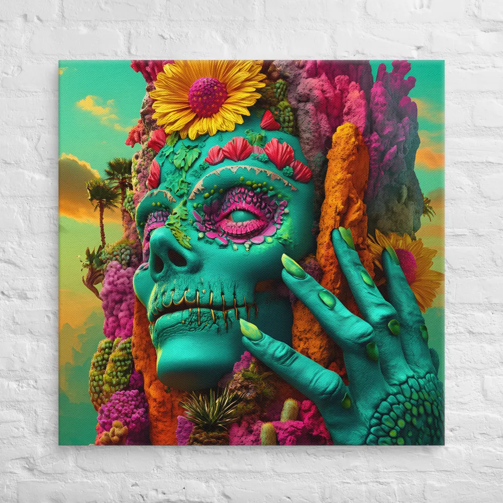 Ethereal Skull Garden | Canvas | 36″×36″
