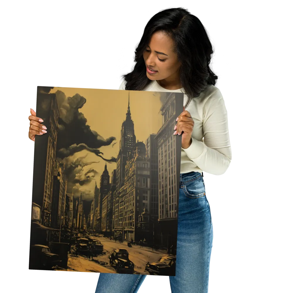 Echoes of a Forgotten Skyline | Metal Print | 16″×20″