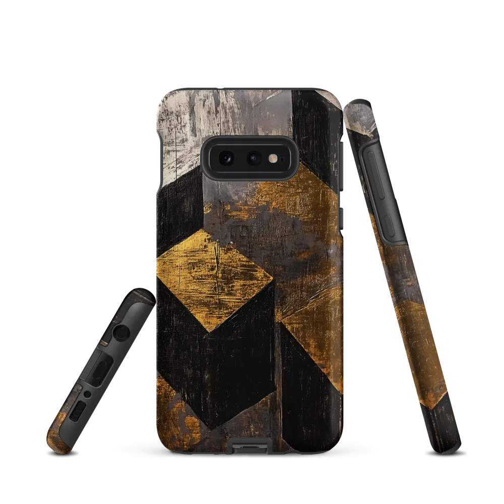 Geometric Harmony in Gold and Black | Phone Case |  S10e | Tough Case | Matte