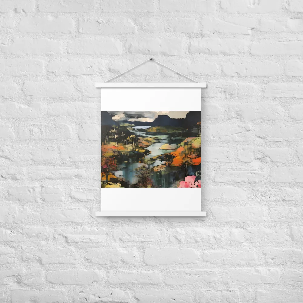 Harmony of Nature: An Abstract Journey | Poster With White Wood Hanger | 18″×24″