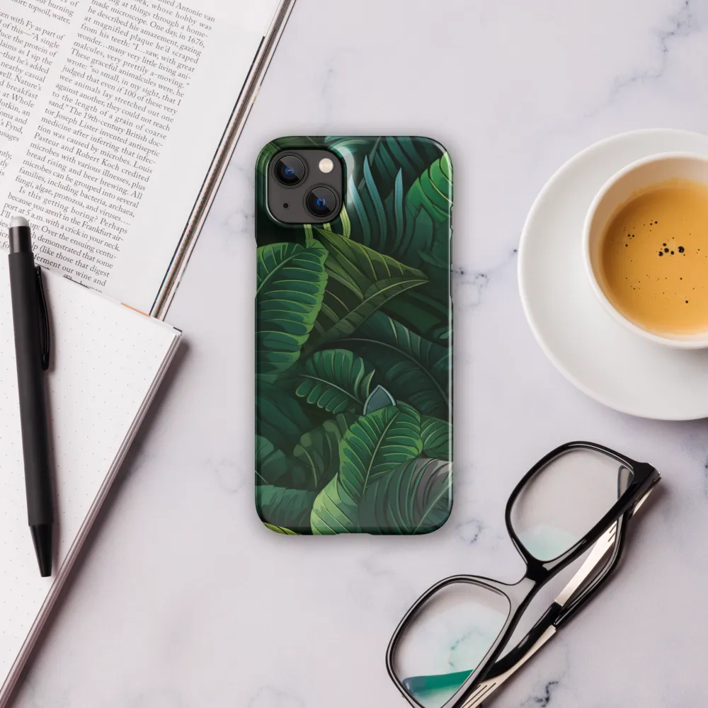 Lush Canopy: A Tropical Foliage Study | Phone Case |  14 Plus | Snap Case | Glossy
