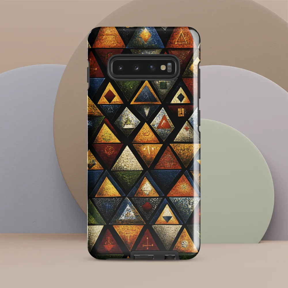 Dynamic Triangular Harmony | Phone Case |  S10 Plus | Tough Case | Glossy