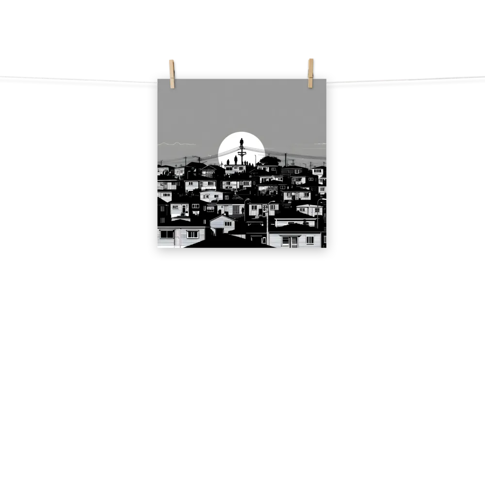 Moonlit Suburb 
 Poster | 18″x 18″