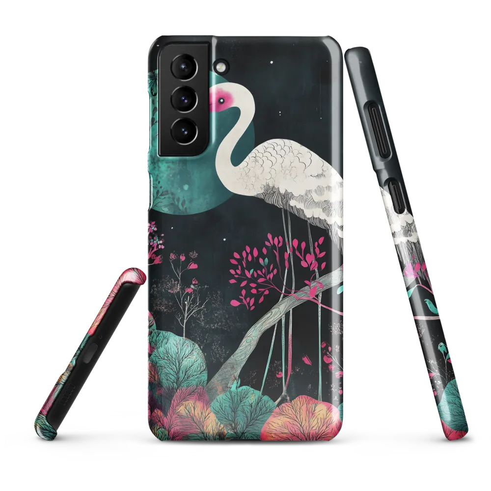 Ethereal Presence: Heron in a Floral Dreamscape