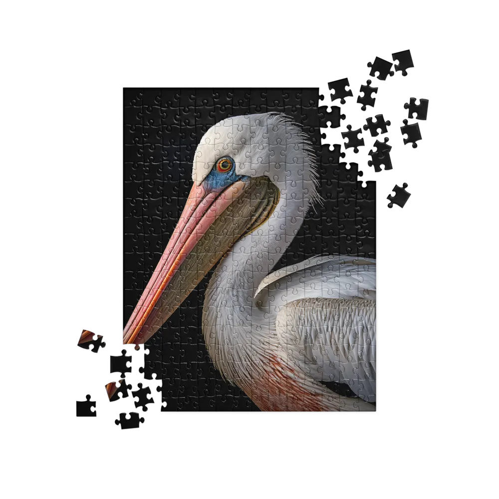 Elegance in White: The Pelican | Jigsaw Puzzle | 252 pieces