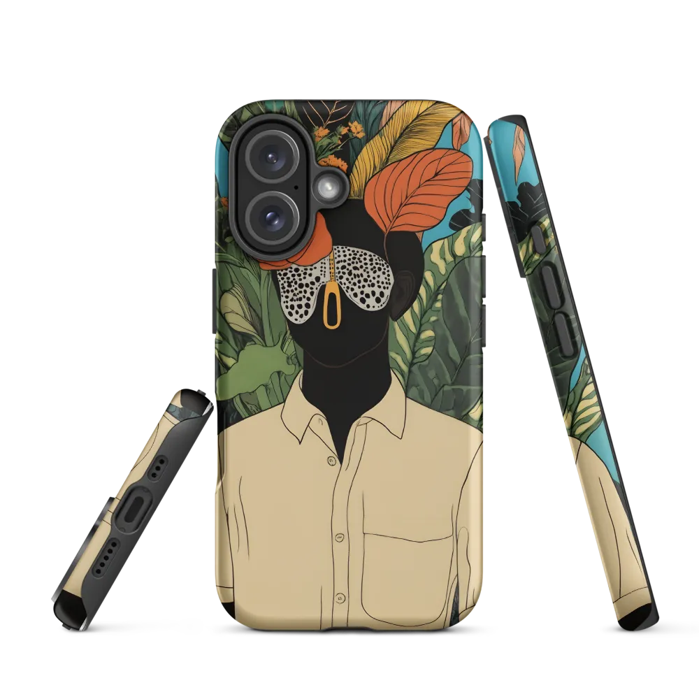 Enigmatic Flora: A Modern Portrait | Phone Case