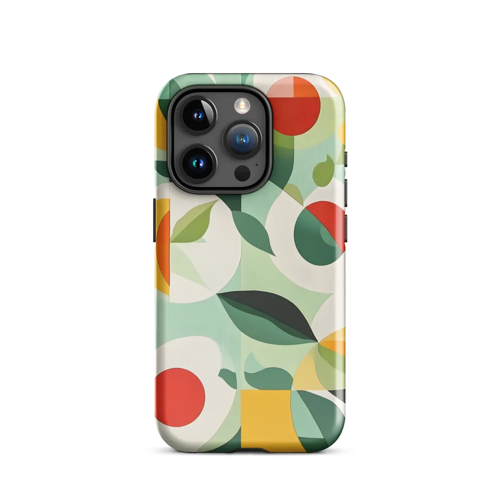 Harmony in Shapes: A Playful Abstract Design | Phone Case |  15 Pro | Tough Case | Glossy