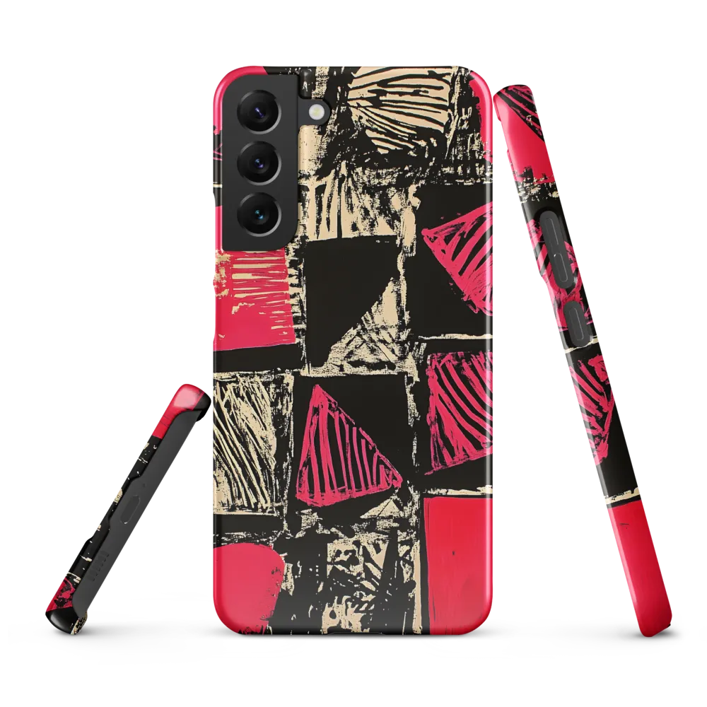 Geometric Symphony in Pink and Black