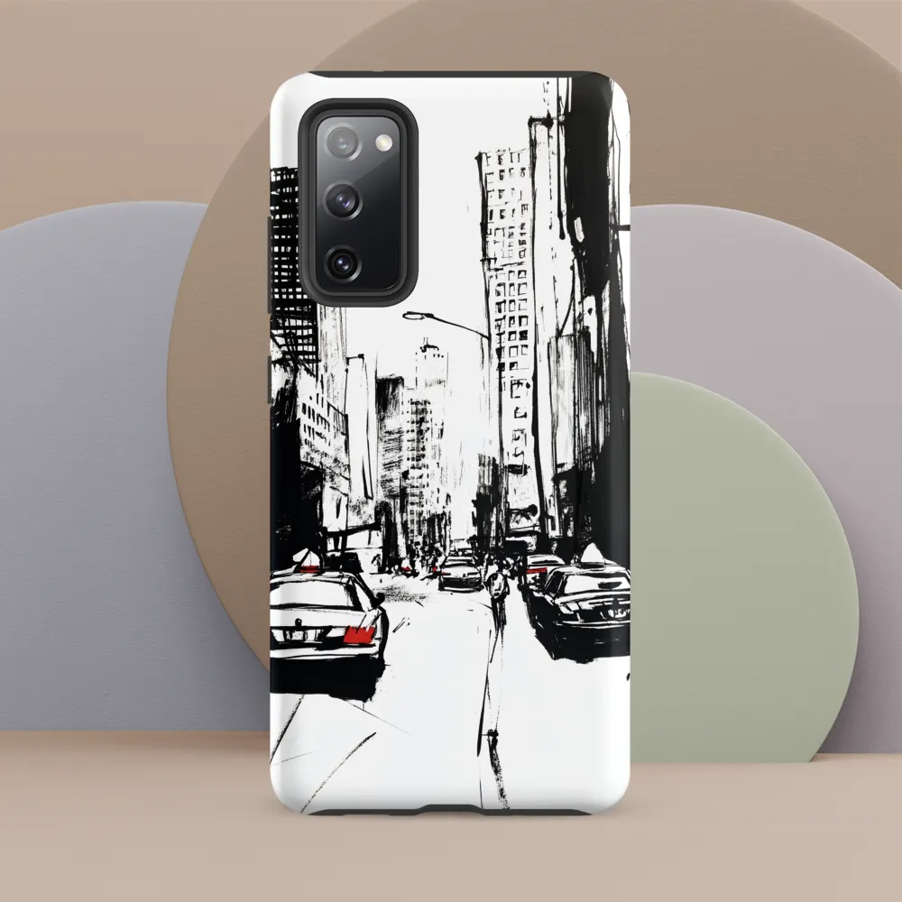 Urban Pulse: A Monochromatic Journey | Phone Case |  S20 FE | Tough Case | Matte