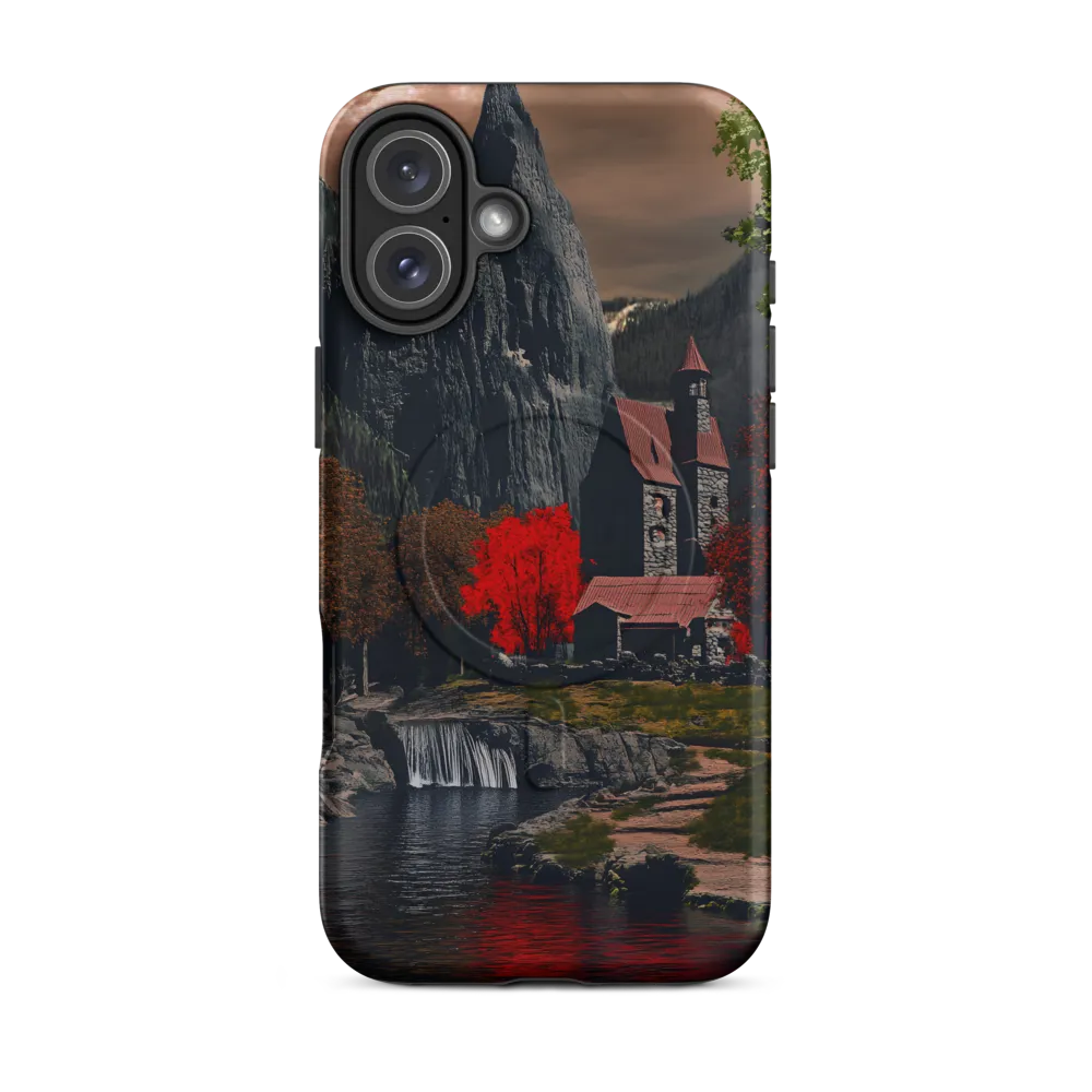Mystical Fortress Among Crimson Woods