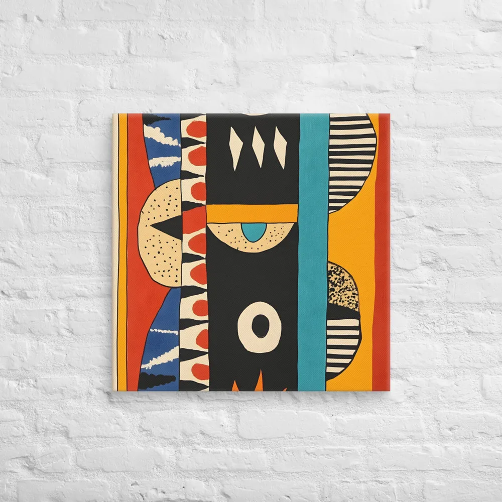 Playful Geometry: A Modern Abstract Exploration | Canvas | 26″×26″