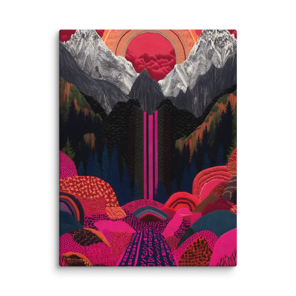 Ethereal Cascade: A Surreal Landscape | Canvas | 30″×40″