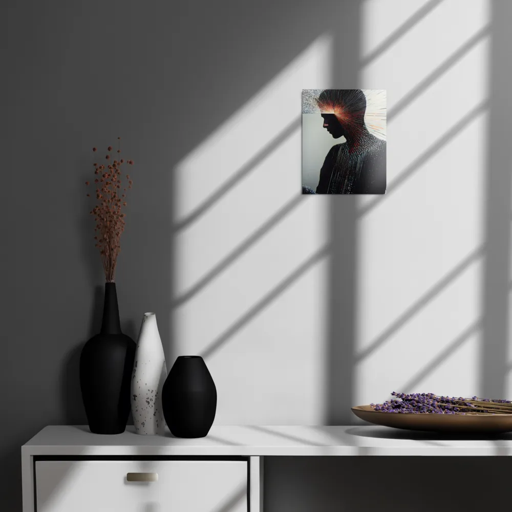 Radiant Reflection: An Abstract Journey of Thought | Metal Print | 8″×10″