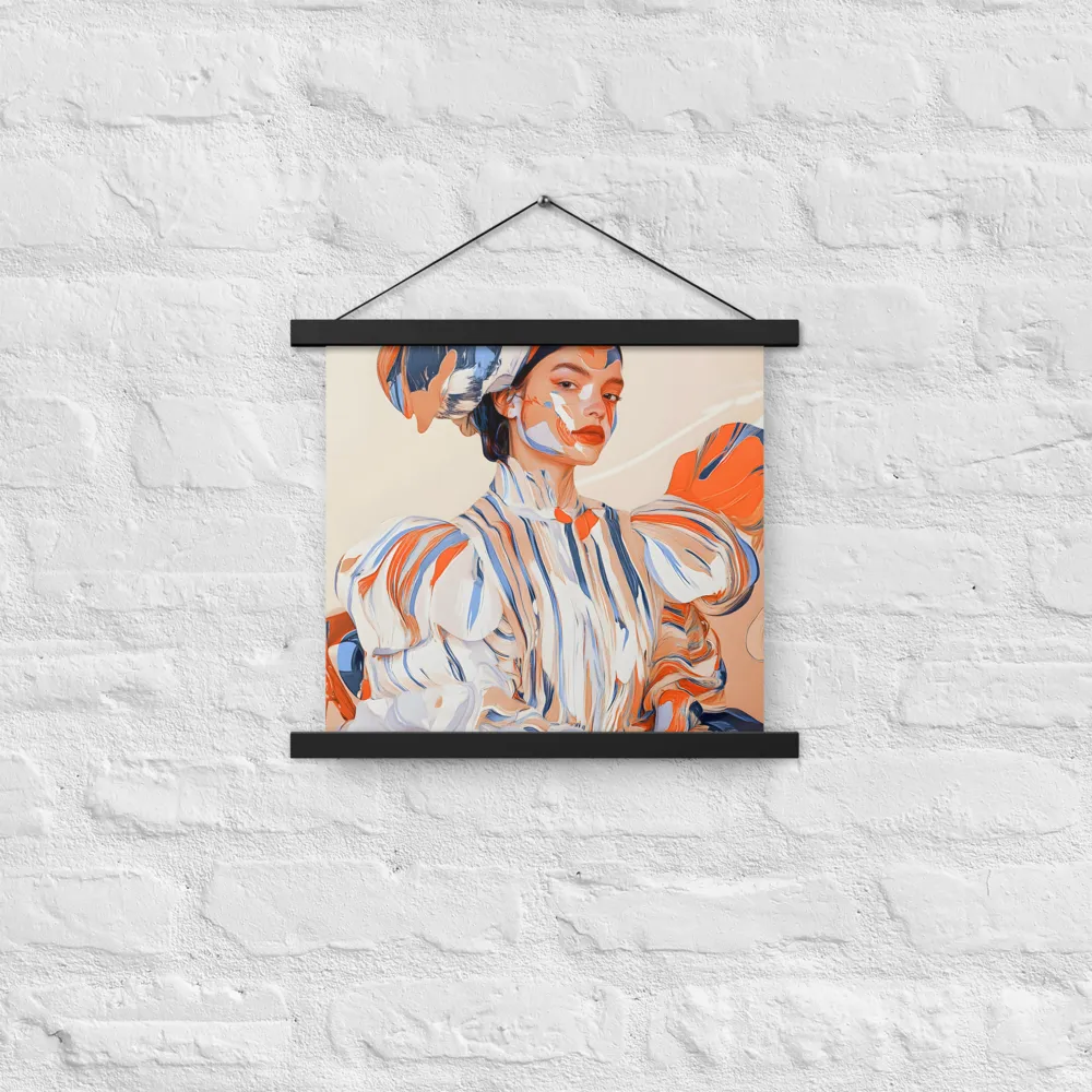 Vibrant Elegance | Poster With Black Wood Hanger | 14″×14″