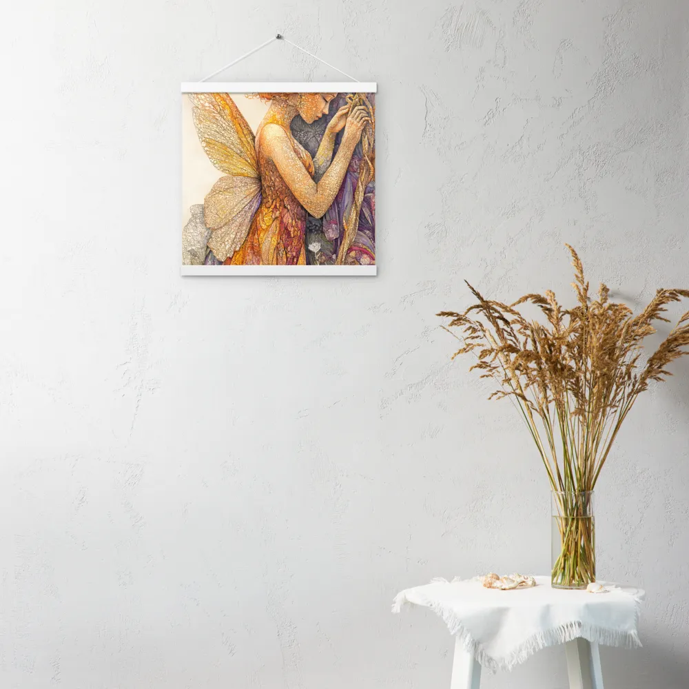 Whispers of the Frosted Meadow | Poster With White Wood Hanger | 16″×16″