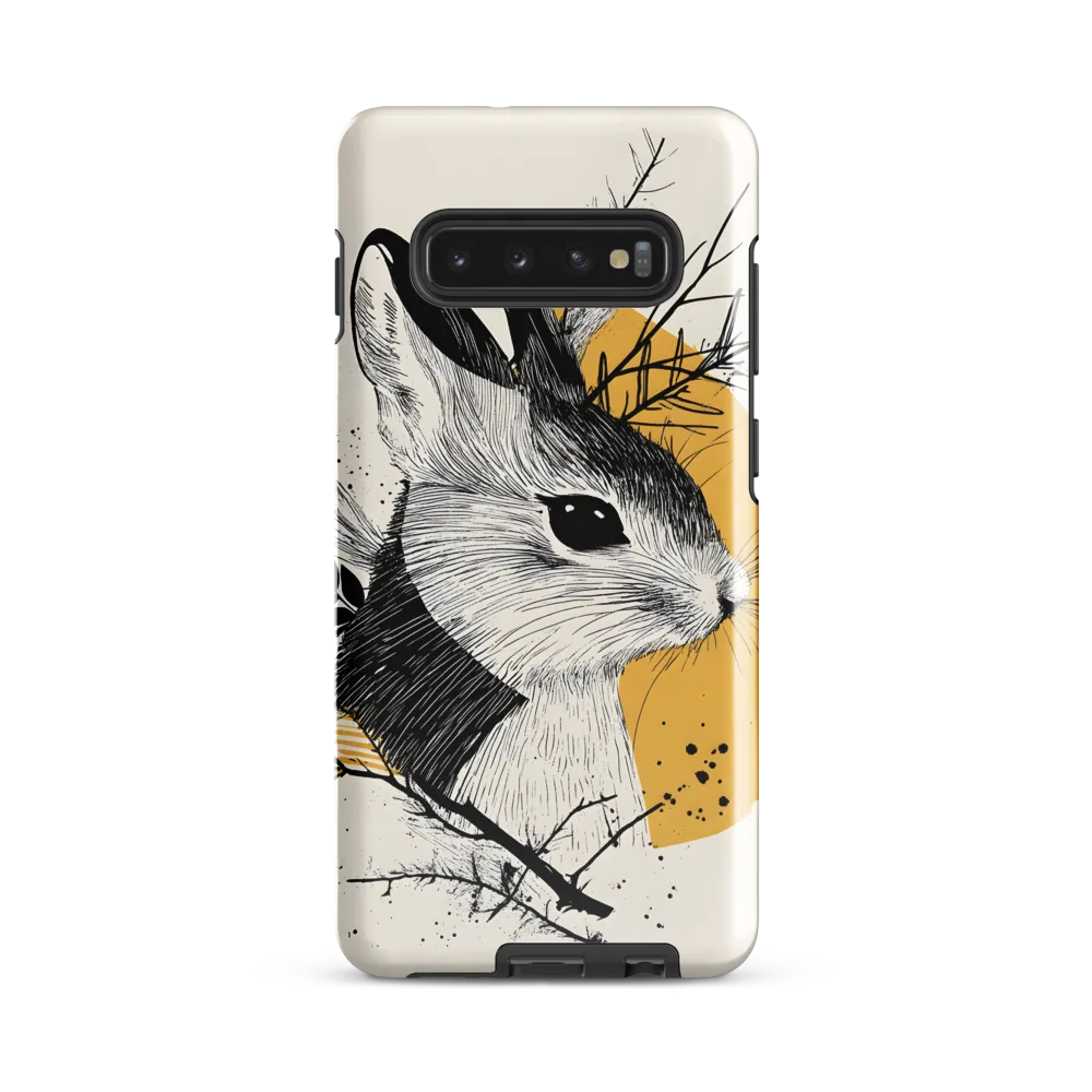 Ethereal Rabbit: A Study in Line Art | Phone Case |  S10 Plus | Tough Case | Glossy