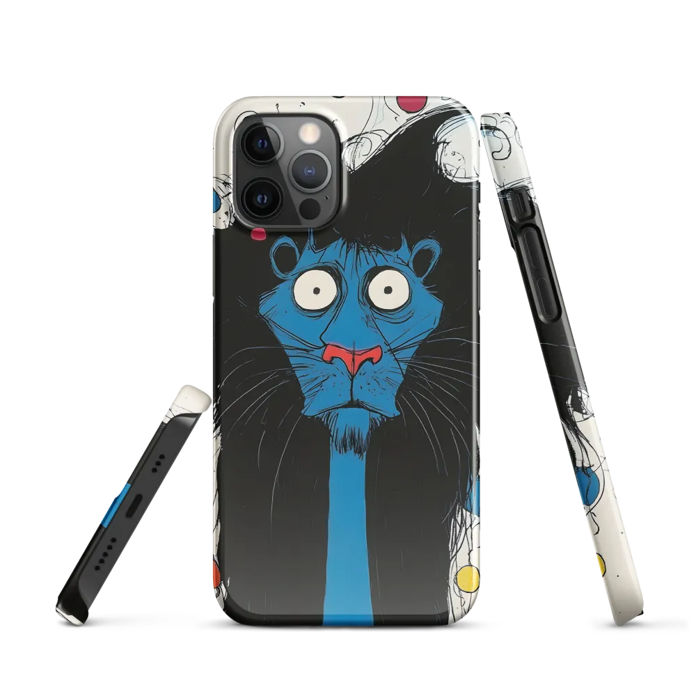 Whimsical Blue Lion