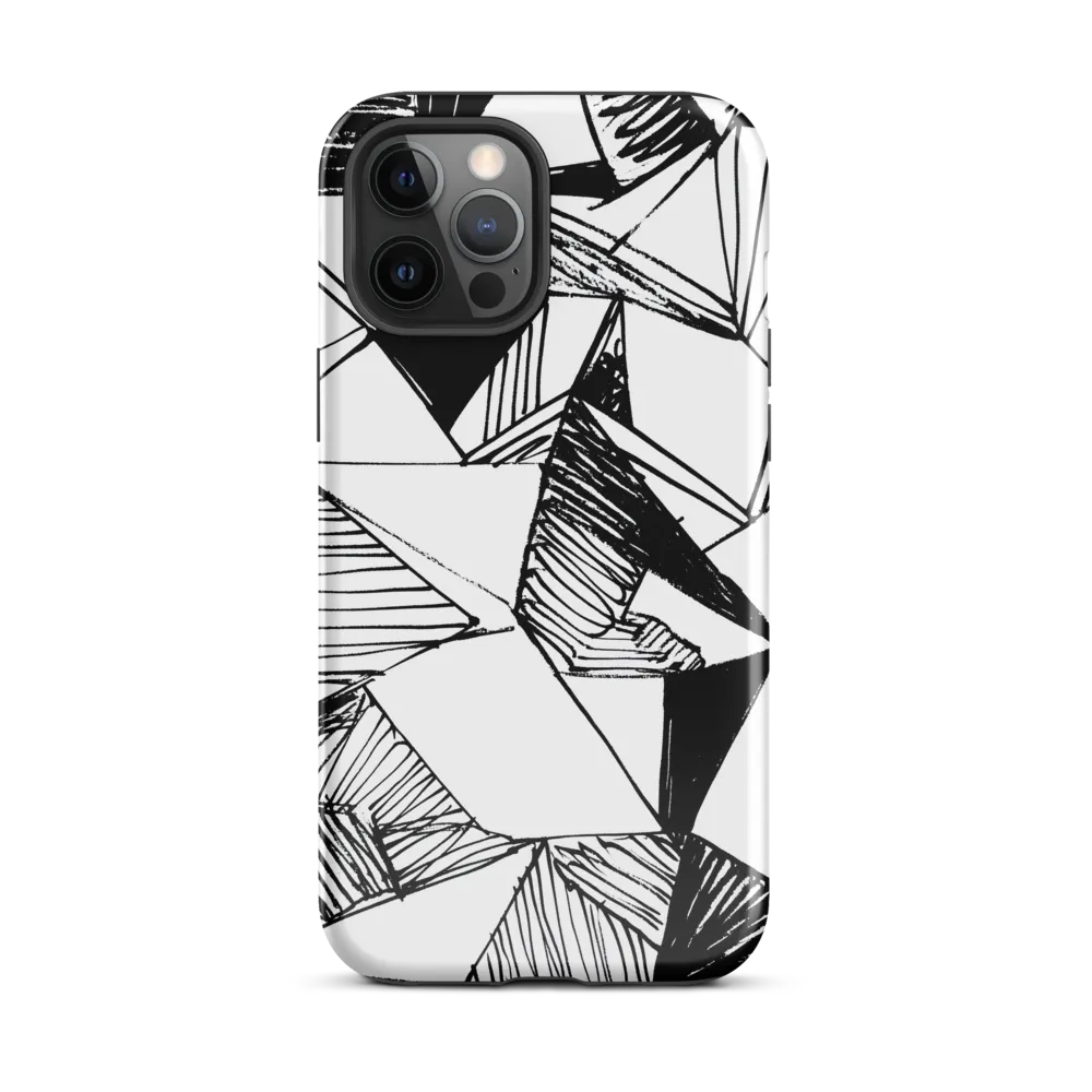 Dynamic Geometry in Ink | Phone Case |  12 Pro Max | Tough Case | Glossy