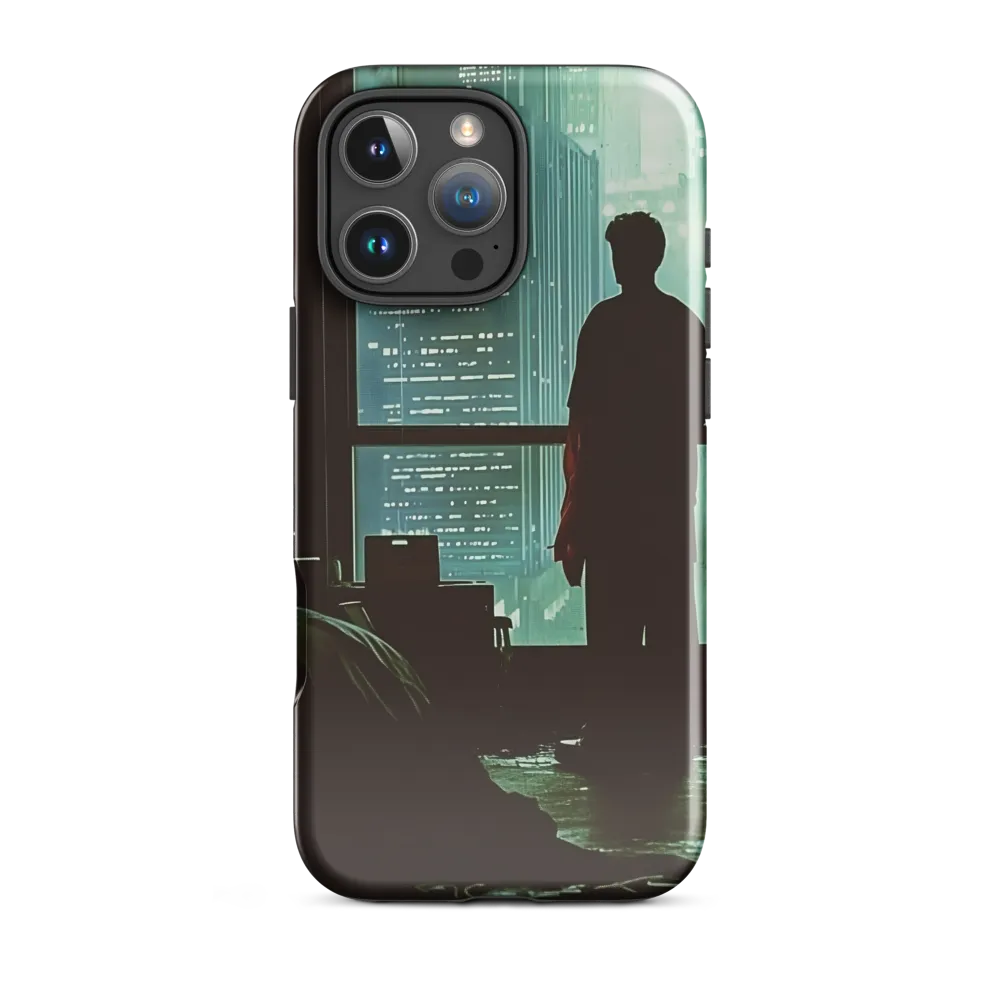 Silent Contemplation in a Futuristic Dystopia