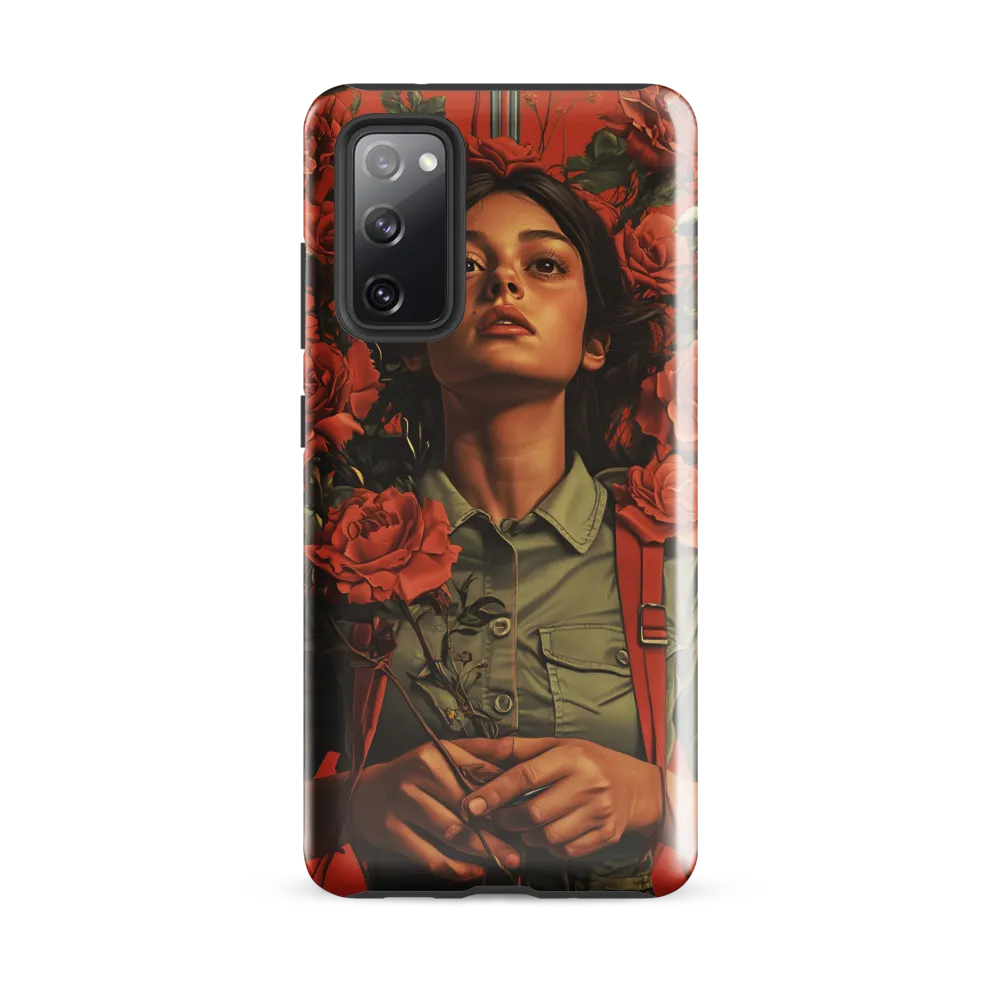 Harmony and Strength: A Portrait Among Roses