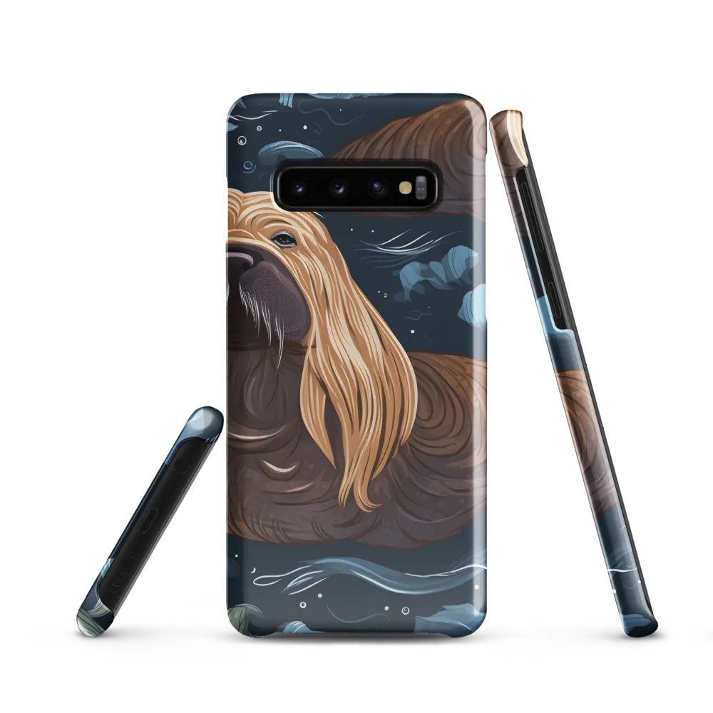 Whimsical Walruses in Deep Blue