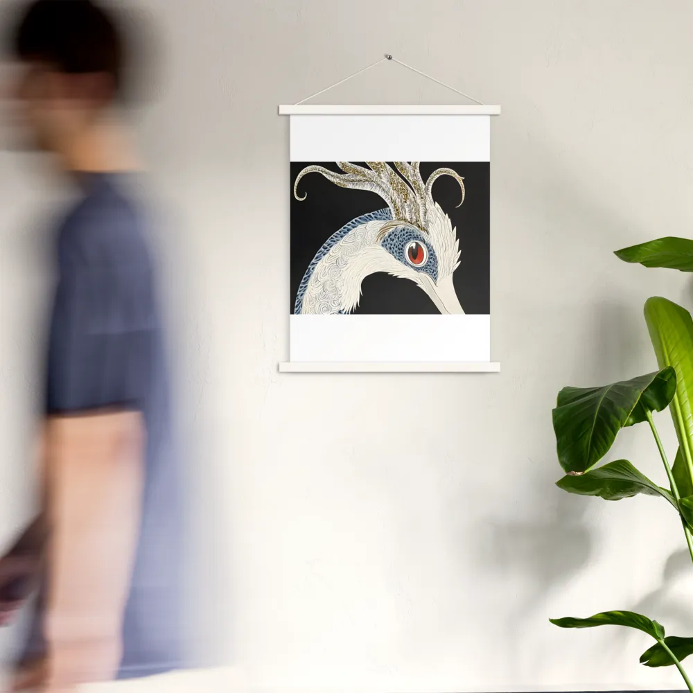 Elegance of the Majestic Peacock | Poster With White Wood Hanger | 18″×24″
