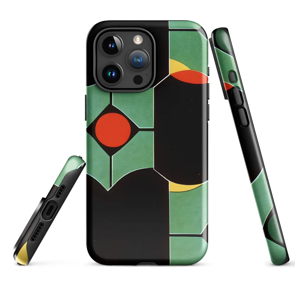 Dynamic Geometric Harmony | Phone Case |  15 Pro Max | Tough Case | Glossy