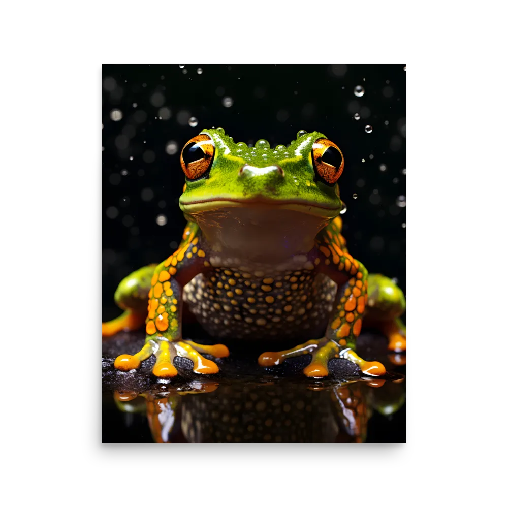 Emerald Elegance: The Frog in Focus | Poster | 16″×20″