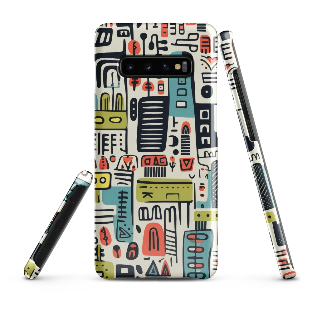 Urban Whimsy: A Playful Cityscape | Phone Case |  S10 Plus | Snap Case | Glossy