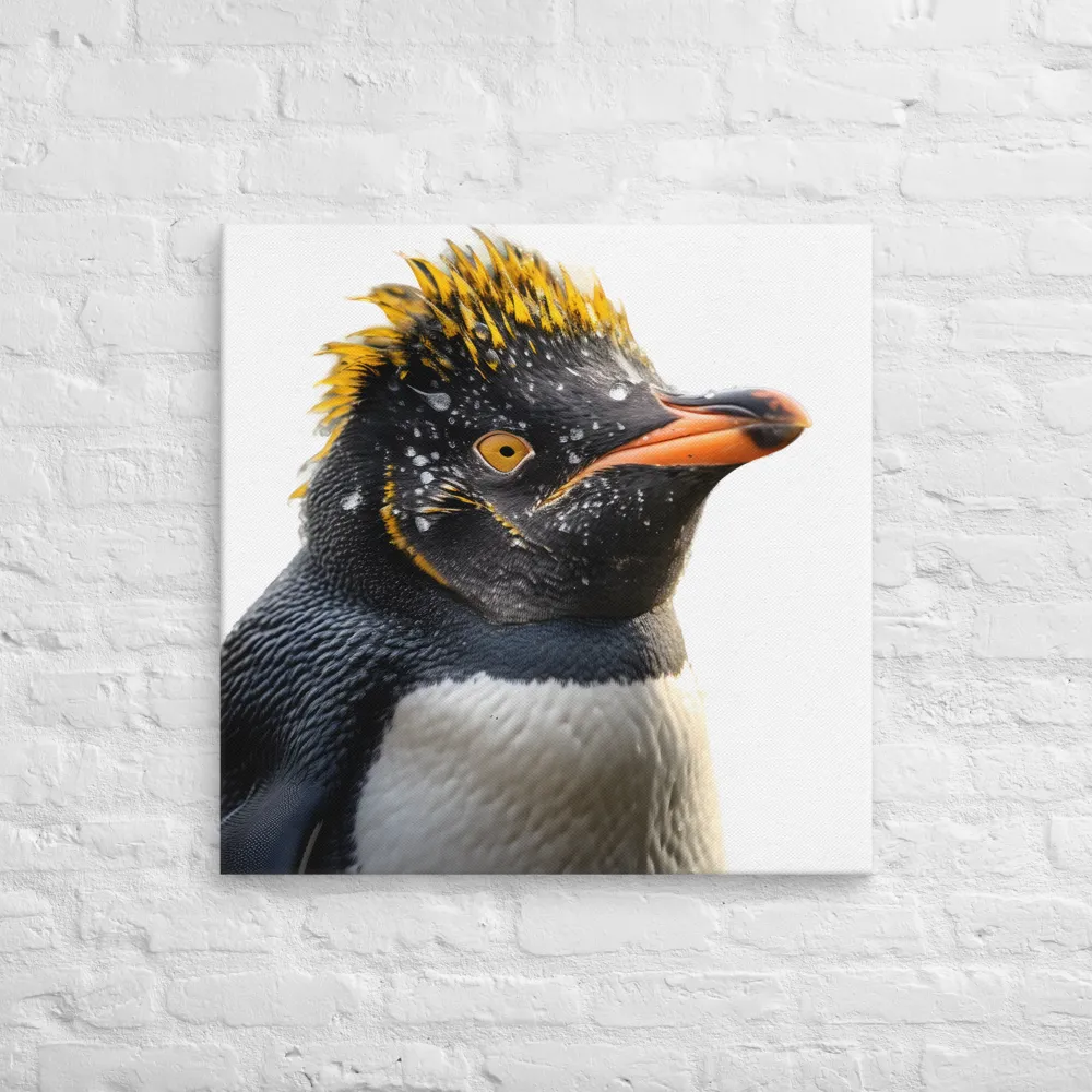 Silent Majesty: A Portrait of the Penguin | Canvas | 28″×28″