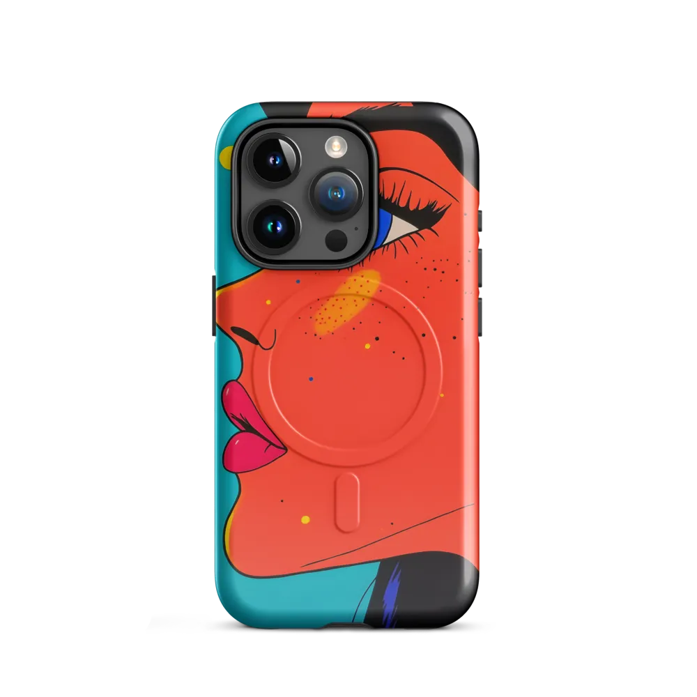 Vibrant Feminine Profile in Pop Art