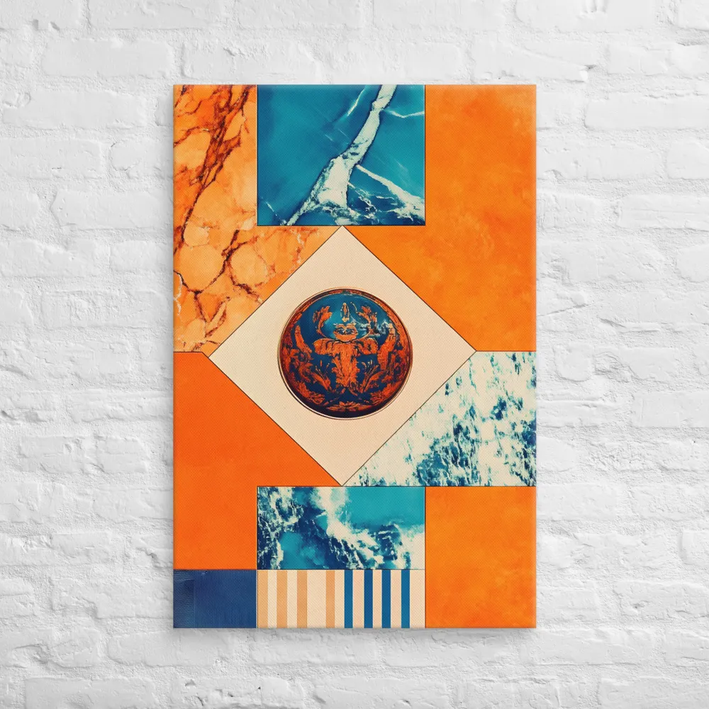 Harmonious Encounters: Abstract Geometry | Canvas | 24″×36″