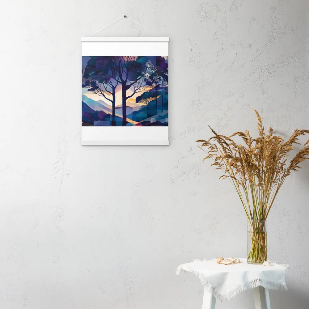 Tranquil Geometry: A Journey Through Color | Poster With White Wood Hanger | 16″×20″