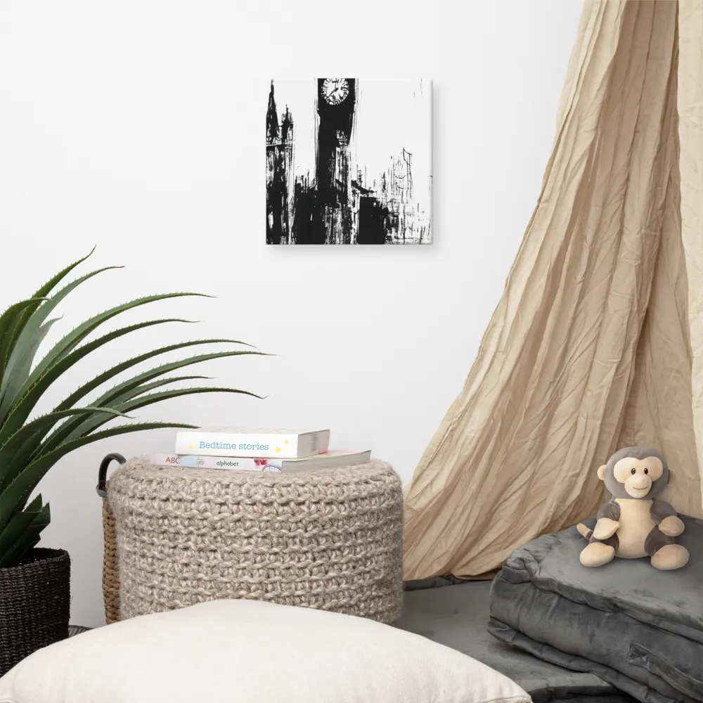 Clock Tower in Motion | Canvas | 12″×12″