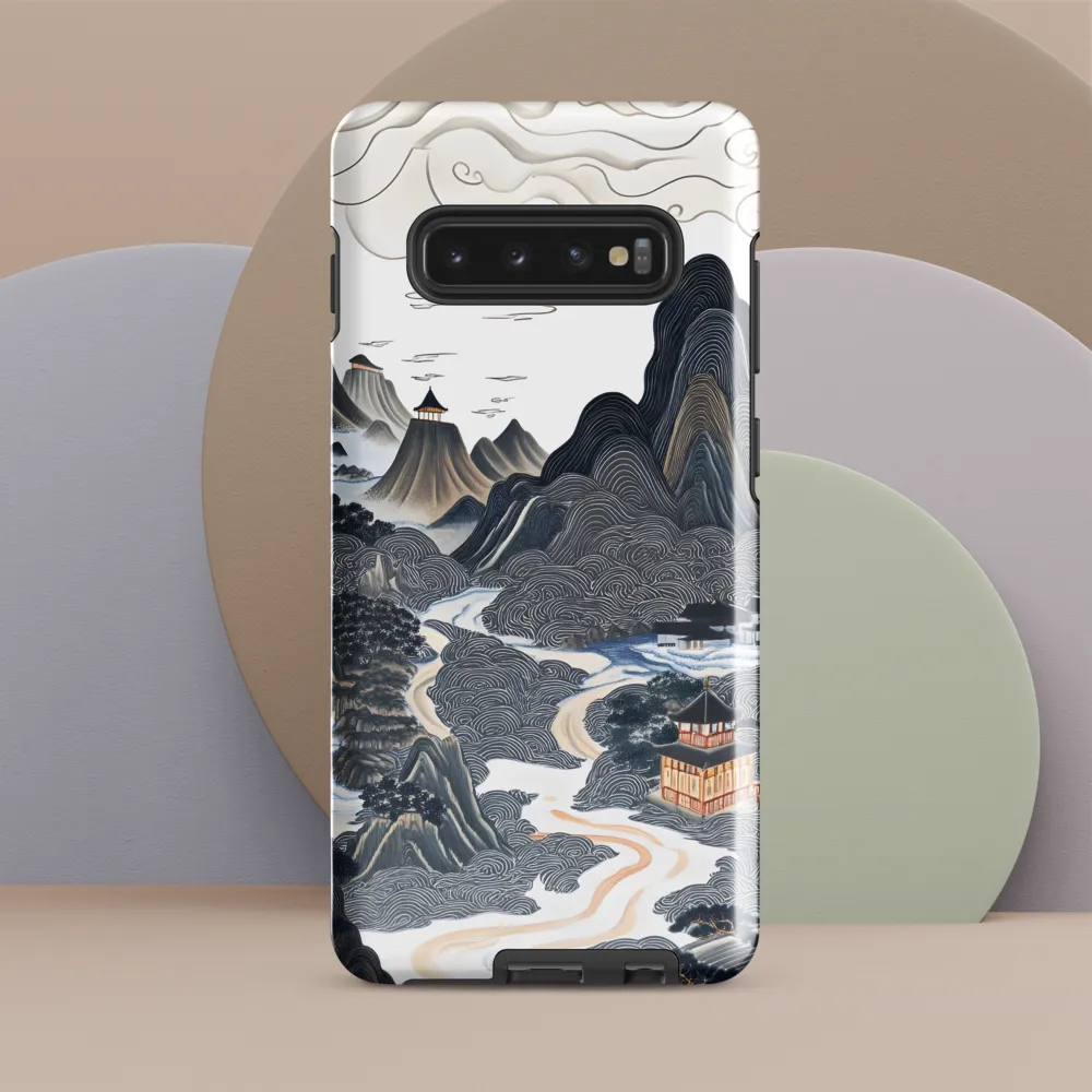 Harmony of Mountains and Temples | Phone Case |  S10 Plus | Tough Case | Glossy