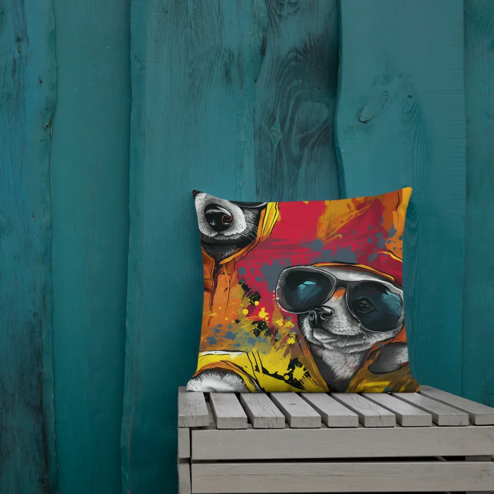 Urban Canine Vibes | Pillow | 18″×18″