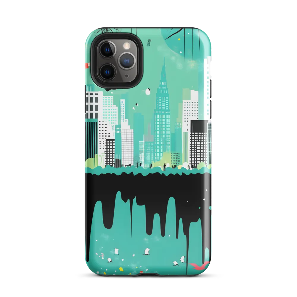 Urban Symphony: A Teal Tale | Phone Case |  11 Pro Max | Tough Case | Glossy