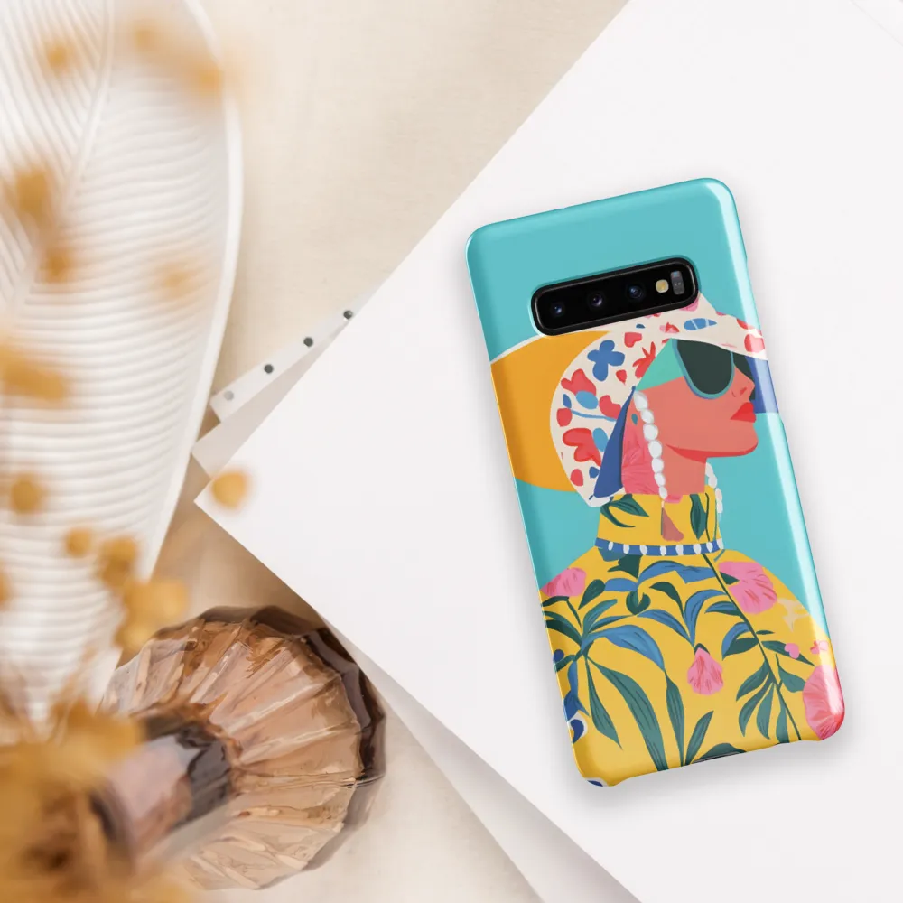 Tropical Confidence: A Fashion Portrait | Phone Case |  S10 Plus | Snap Case | Glossy