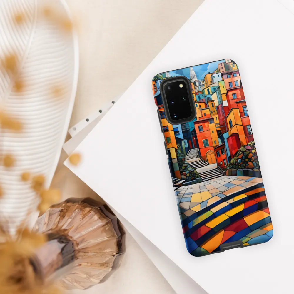 Vibrant Village: A Cubist Journey