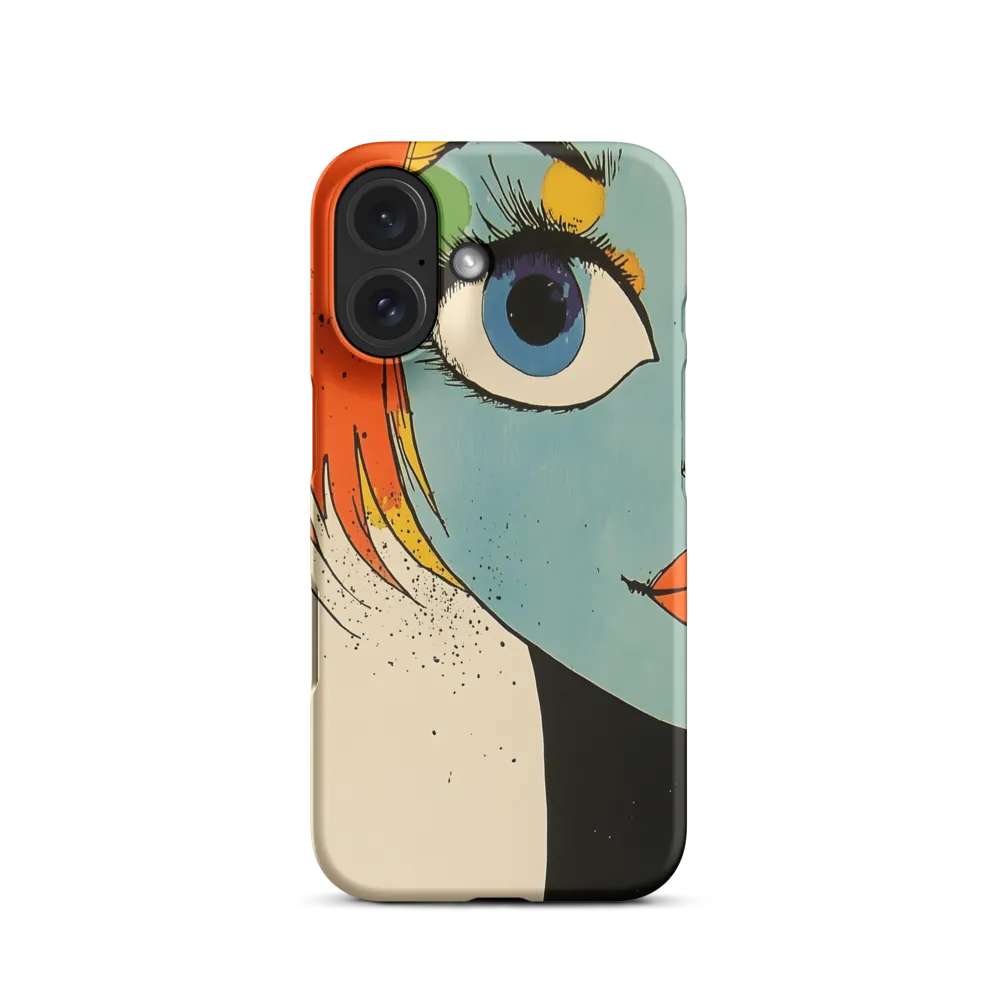 Vivid Expressions: A Portrait in Blue | Phone Case |  16 | Snap Case | Matte