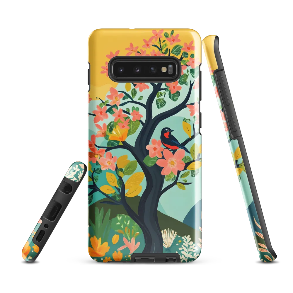 Spring Blossoms: A Serene Encounter | Phone Case |  S10 Plus | Tough Case | Glossy