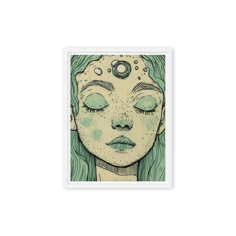 Beneath the Surface | Canvas with White Frame | 9″×12″