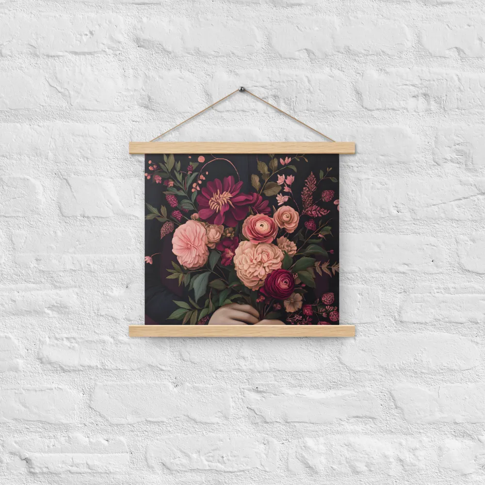 Botanical Elegance | Poster With Oak Wood Hanger | 14″×14″