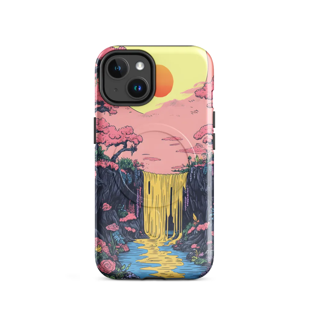 Ethereal Cascade of Blossoms | Phone Case |  14 | MagSafe® Tough Case | Glossy