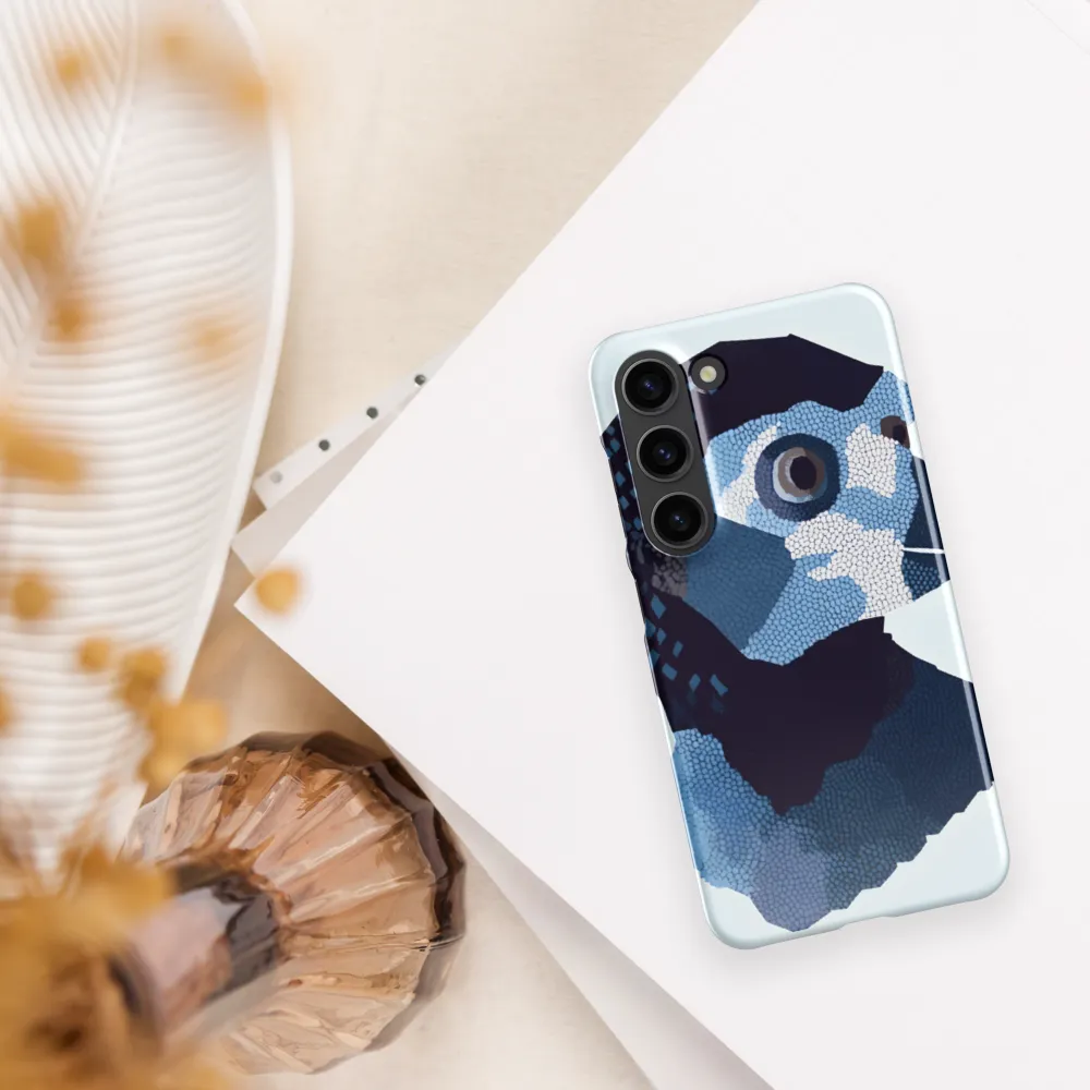Abstract Avian Portrait in Blue